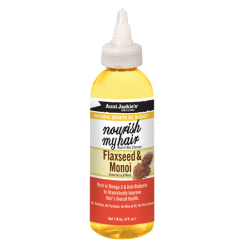 Aunt Jackie's Nourish My Hair Flaxseed & Monoi Natural Growth Oil 4oz